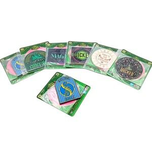 OFFICIAL WICKED Movie - Rubber Coasters Full 6 Piece Set - w/ B5 Mini Poster